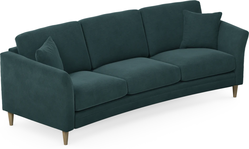 Eden - 3-sits soffa svängd - Blå