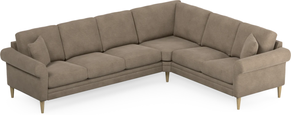 Eden - Hörnsoffa, 3+2-sits - Brun