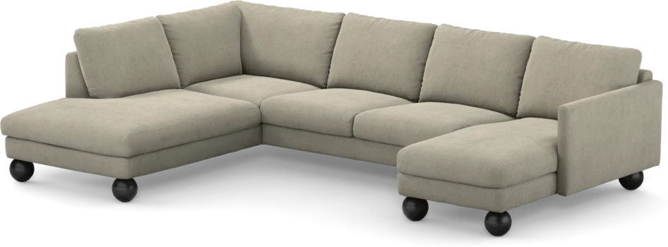 Madison Lux - 2-sits soffa med divan vänster och schäslong höger - Beige