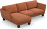 Madison Lux - 2-sits soffa med schäslong vänster - Orange