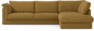 Cherrie Klädsel -  3-sits soffa med divan höger - Orange