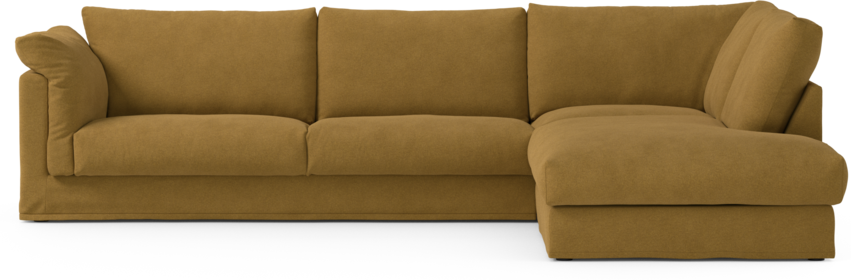 Cherrie Klädsel - 3-sits soffa med divan höger - Orange