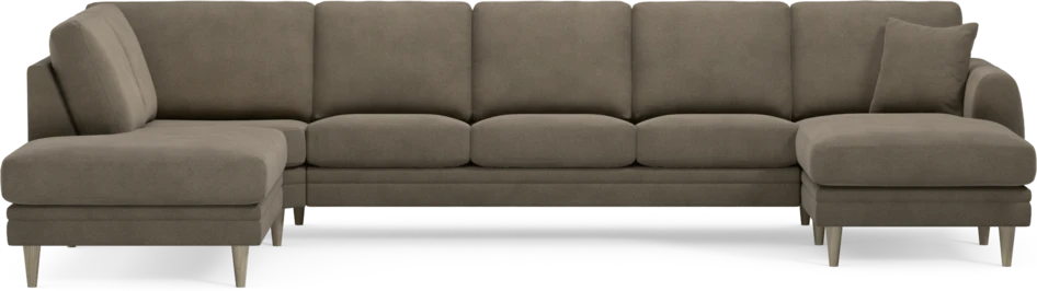 Eden - 3-sits soffa med divan vänster och schäslong höger - Beige