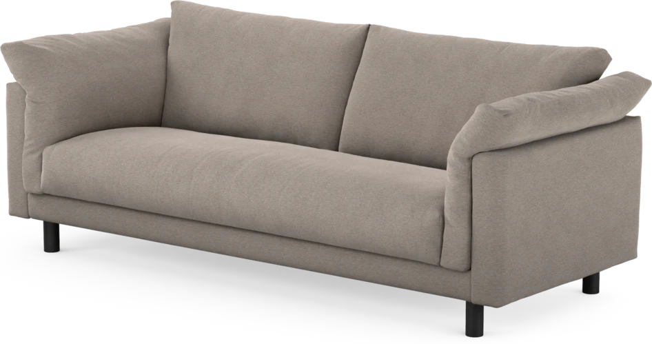 Cherrie - 3-sits soffa, hel dyna, fast klädsel - Beige