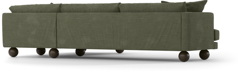 Harper - 3-sits soffa med divan höger - Grön