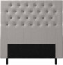 Delux Pikerad XL - Sänggavel, 90-210 cm - Grå
