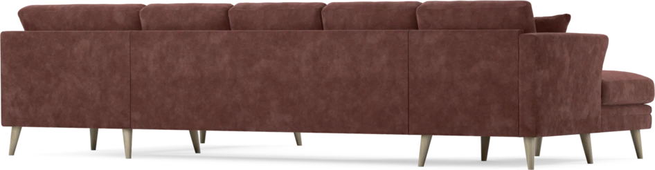 Eden - 3-sits soffa med schäslong vänster och divan höger - Röd