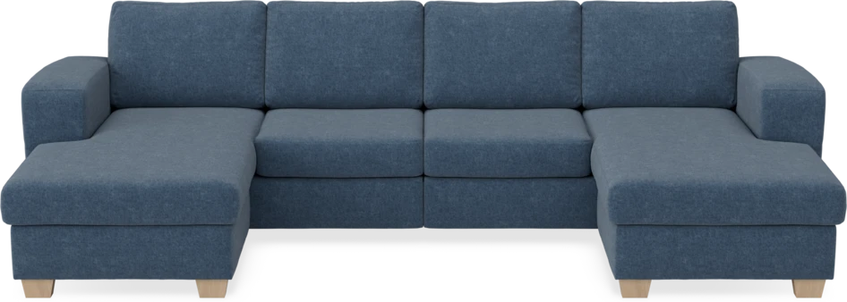 Friday - 2-sits soffa med två schäslonger - Blå