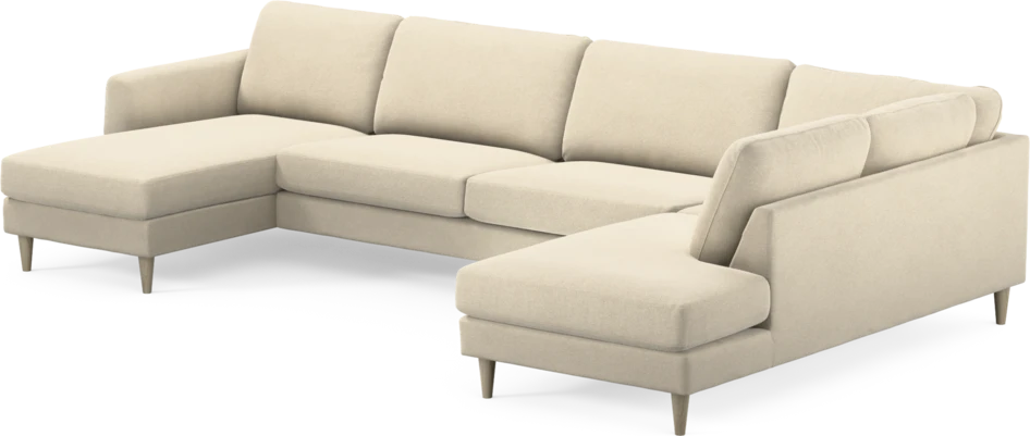 Bridge - 3-sits soffa med schäslong vänster och divan höger - Beige
