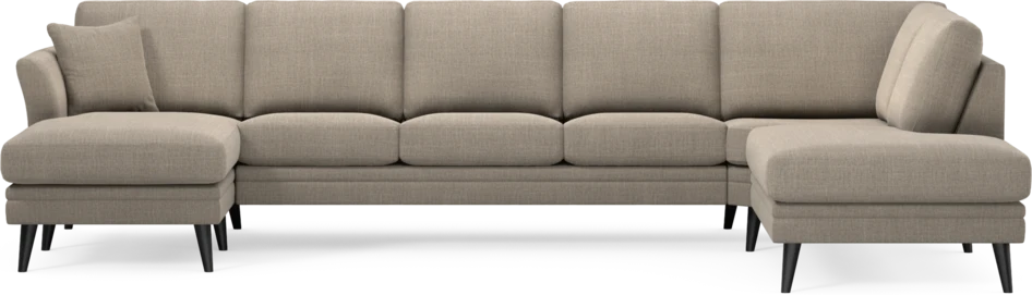 Eden - 3-sits soffa med schäslong vänster och divan höger - Beige