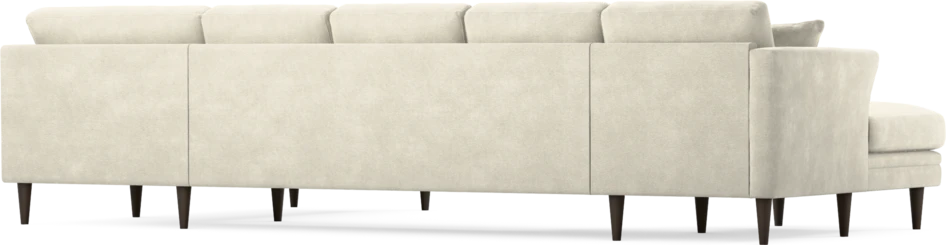 Eden - 3-sits soffa med schäslong vänster och divan höger - Vit