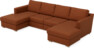 Friday - 2-sits soffa med två schäslonger - Orange