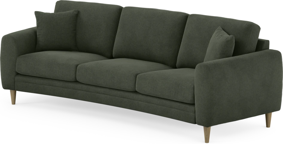 Eden - 3-sits soffa svängd - Grön