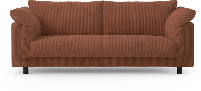 Cherrie - 2,5-sits soffa, hel dyna, fast klädsel - Orange