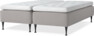 Delux Sense - Ramsäng, dubbelsäng med bäddmadrass - Grå