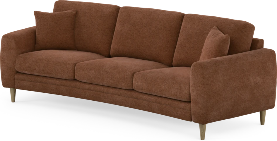 Eden - 3-sits soffa svängd - Orange