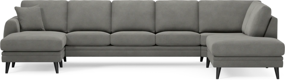 Eden - 3-sits soffa med schäslong vänster och divan höger - Grå
