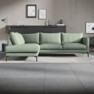 Impression Delux - 3-sits soffa med divan vänster - Grön