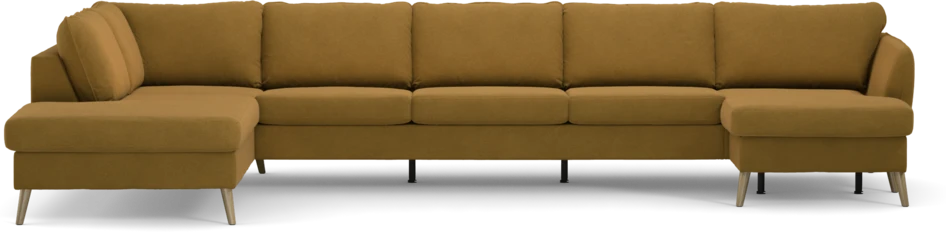 County - 4-sits soffa med divan vänster och schäslong höger - Gul