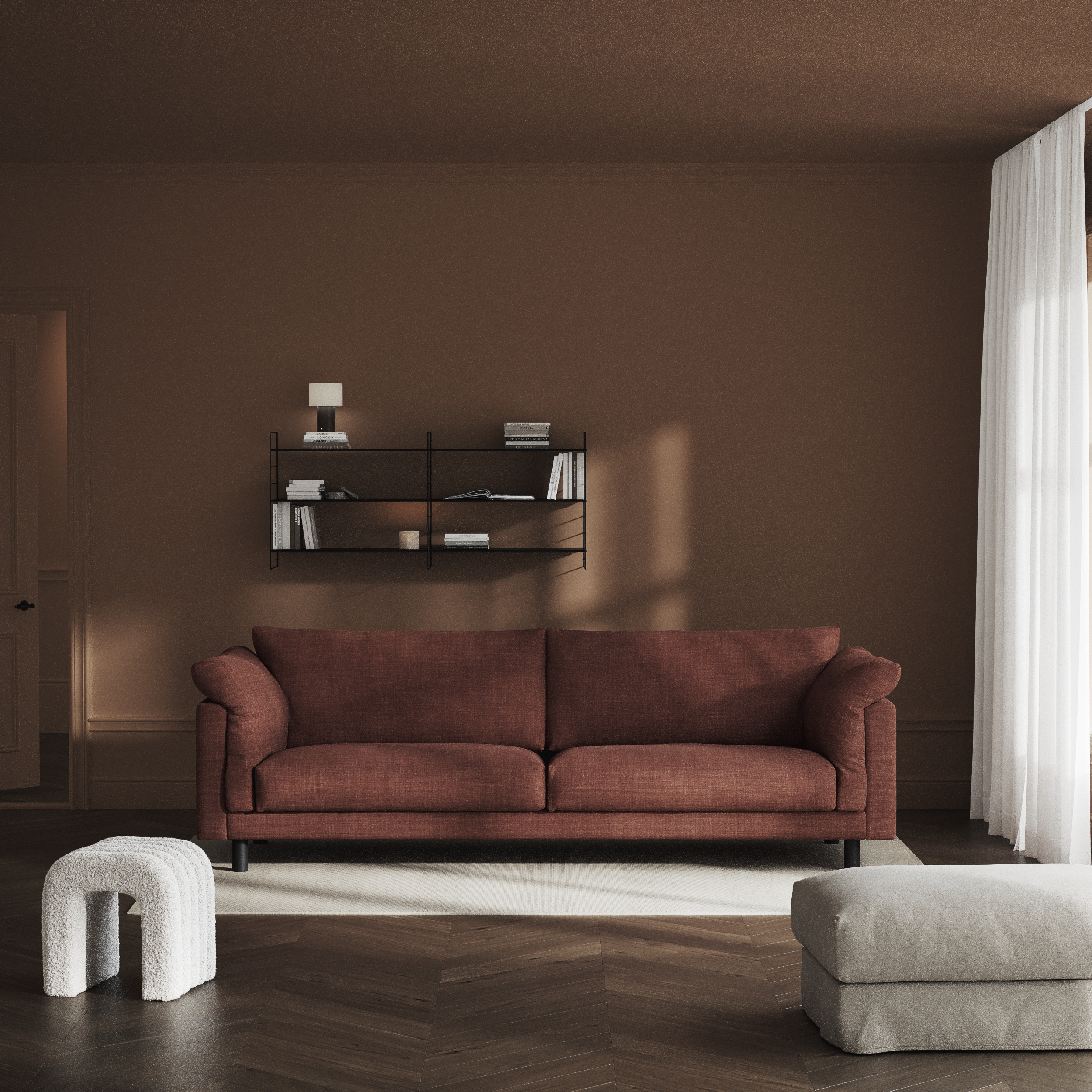 Cherrie - 4-sits soffa, fast klädsel - inspiration
