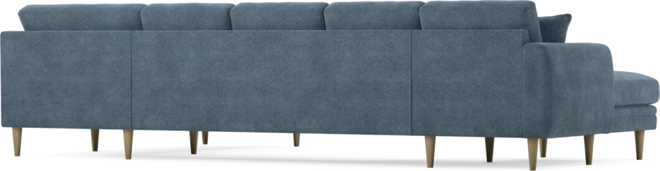 Eden - 3-sits soffa med schäslong vänster och divan höger - Blå