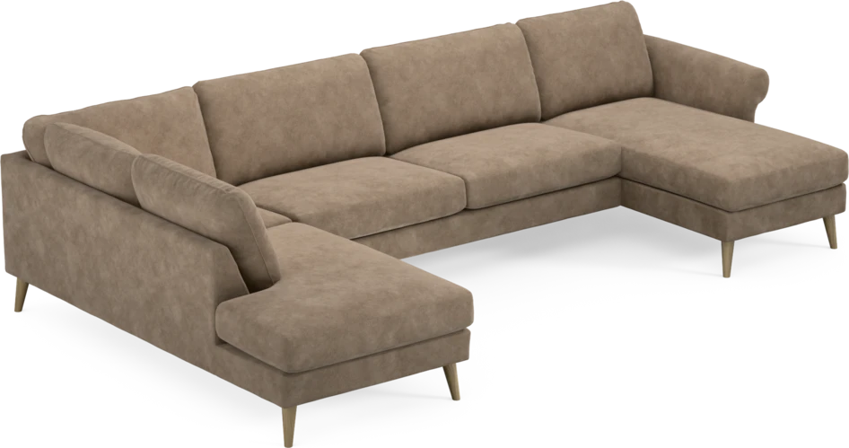 Bridge - 3-sits soffa med divan vänster och schäslong höger - Beige