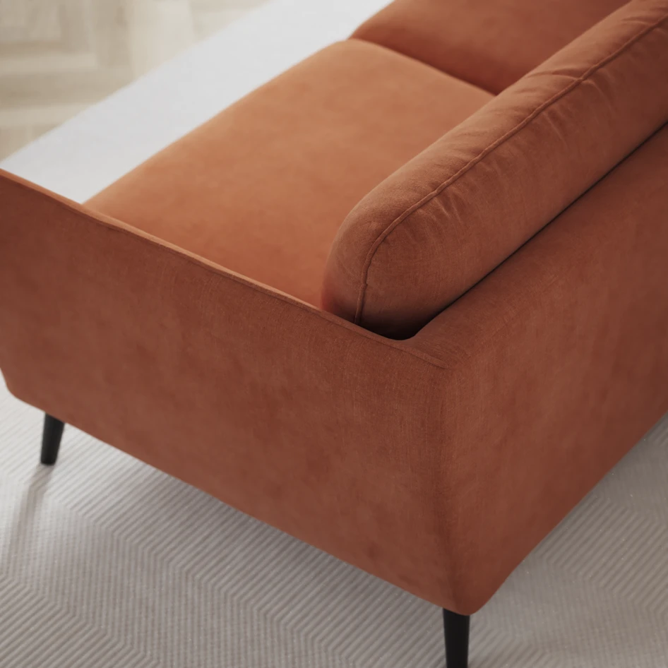 Madison - Hörnsoffa med schäslong vänster - Orange