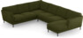 Madison Lux - Hörnsoffa med schäslong höger - Grön
