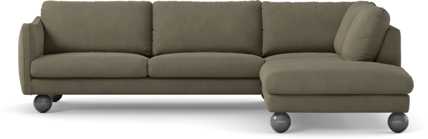 Madison Lux - 3-sits soffa med divan höger - Brun