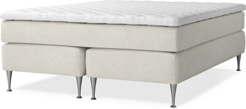 Delux Sense - Kontinentalsäng, dubbelsäng med bäddmadrass - Beige