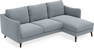 Madison Lux - 2-sits soffa med schäslong höger - Blå
