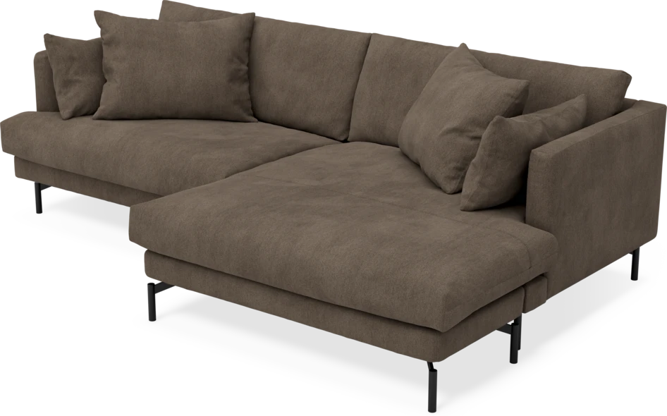 Harper - 4-sits med schäslong XL höger - Brun