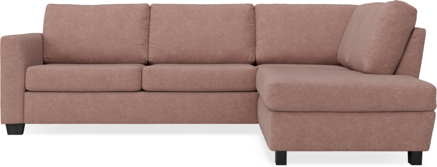 Friday - 2,5-sits soffa med divan höger - Rosa