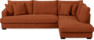 Mila - 3-sits soffa med divan höger, hel dyna - Röd