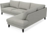 Winston - 3-sits soffa med divan höger - Grå