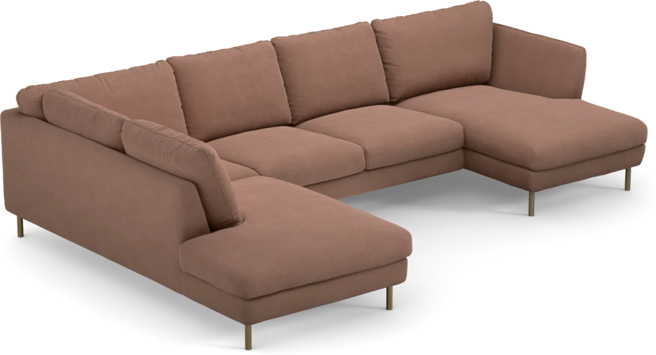 Madison - 2-sits soffa med divan vänster och schäslong höger - Rosa