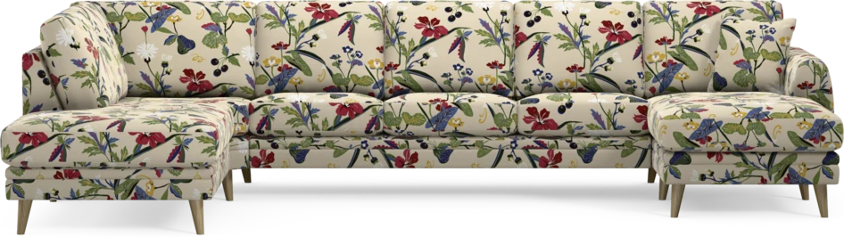 Eden - 3-sits soffa med divan vänster och schäslong höger - Flerfärgad