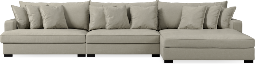Rossi - 4-sits soffa med schäslong XL höger - Grå