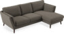 Madison - 2-sits soffa med schäslong höger - Brun
