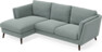 Madison Lux - 2-sits soffa med schäslong vänster - Turkos