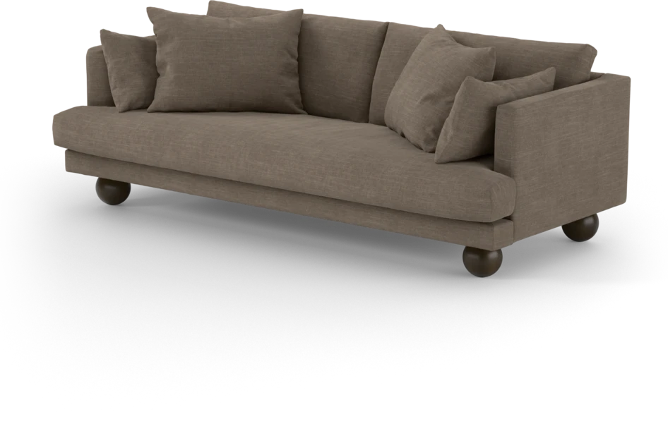 Harper - 3-sits soffa, hel dyna - Brun