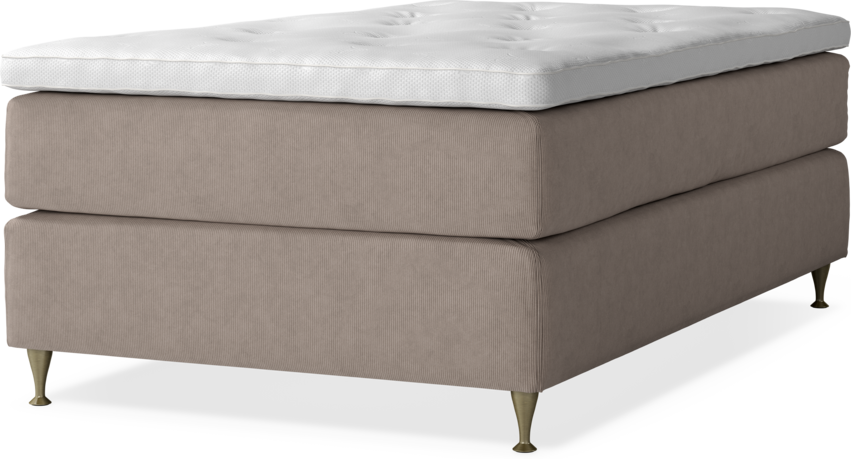 Delux Dream - Kontinentalsäng, enkelsäng med bäddmadrass - Beige