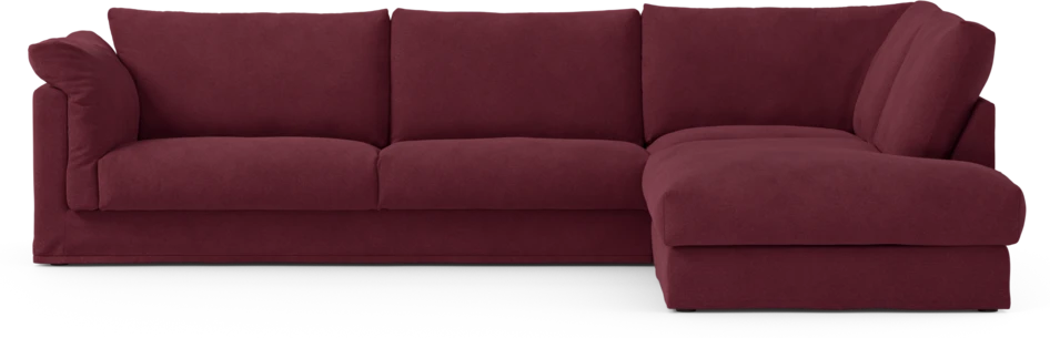 Cherrie Klädsel - Klädsel till 3-sits soffa med divan höger - Röd