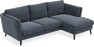 Madison Lux - 2-sits soffa med schäslong höger - Blå