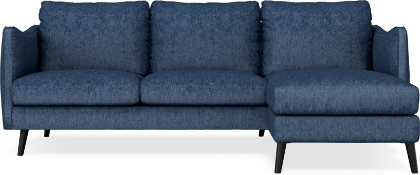 Madison - 2-sits soffa med schäslong höger - Blå