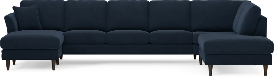 Eden - 3-sits soffa med schäslong vänster och divan höger - Blå