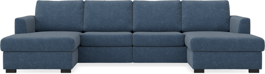 Friday - 2-sits soffa med två schäslonger - Blå