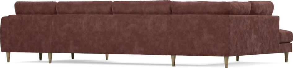 Bridge - 3-sits soffa med divan vänster och schäslong höger - Röd