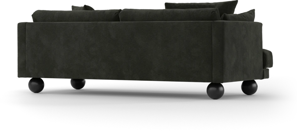 Harper - 3-sits soffa, hel dyna - Svart