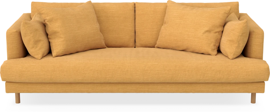 Harper - 3-sits soffa, hel dyna - Gul